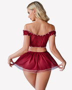 Maid Lingerie Set Mini Skirt Costume Outfit