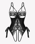 PU Cutout Teddy Underwire Bodysuits