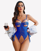 PU Cutout Teddy Underwire Bodysuits