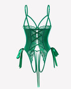 PU Cutout Teddy Underwire Bodysuits