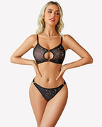 Mesh Cut Out Sexy Bra and Panty Sets