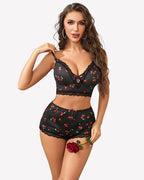 Pajama Sets Shorts Lace Trim Cami Pj Set