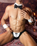Men's Gentleman Tuxedo Lingerie Set Bowknot Cosplay Briefs