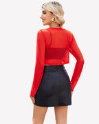 Sheer Shrugs Long Sleeve Cropped Cardigan