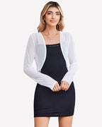 Sheer Shrugs Long Sleeve Cropped Cardigan