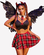 4 Pieces Lingerie Sets Student Costume