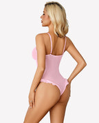 Lace Bodysuit Robe Set 2 Piece Mesh Boudoir Outfits