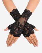 Short Lace Gloves Fingerless Bridal Wrist Glove