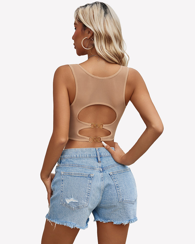 Mesh Top Camisole Tank Top y2k Undershirts