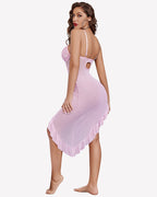 Bodycon Ruffle Corset Lace Mesh Dress