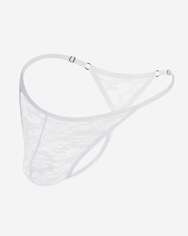 Men's Lace Thong Underwear Low Rise T-Back G-String