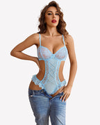 Deep V Teddy Lingerie Sexy Lace Bodysuit