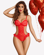 Deep V Teddy Lingerie Sexy Lace Bodysuit