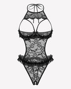 Halter Neck One Piece Teddy Bodysuit