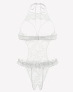 Halter Neck One Piece Teddy Bodysuit