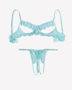 Floral Lace Cutout Lingerie Set