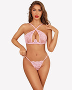 Lace Floral Lingerie Sets Underwire Bra and Panty