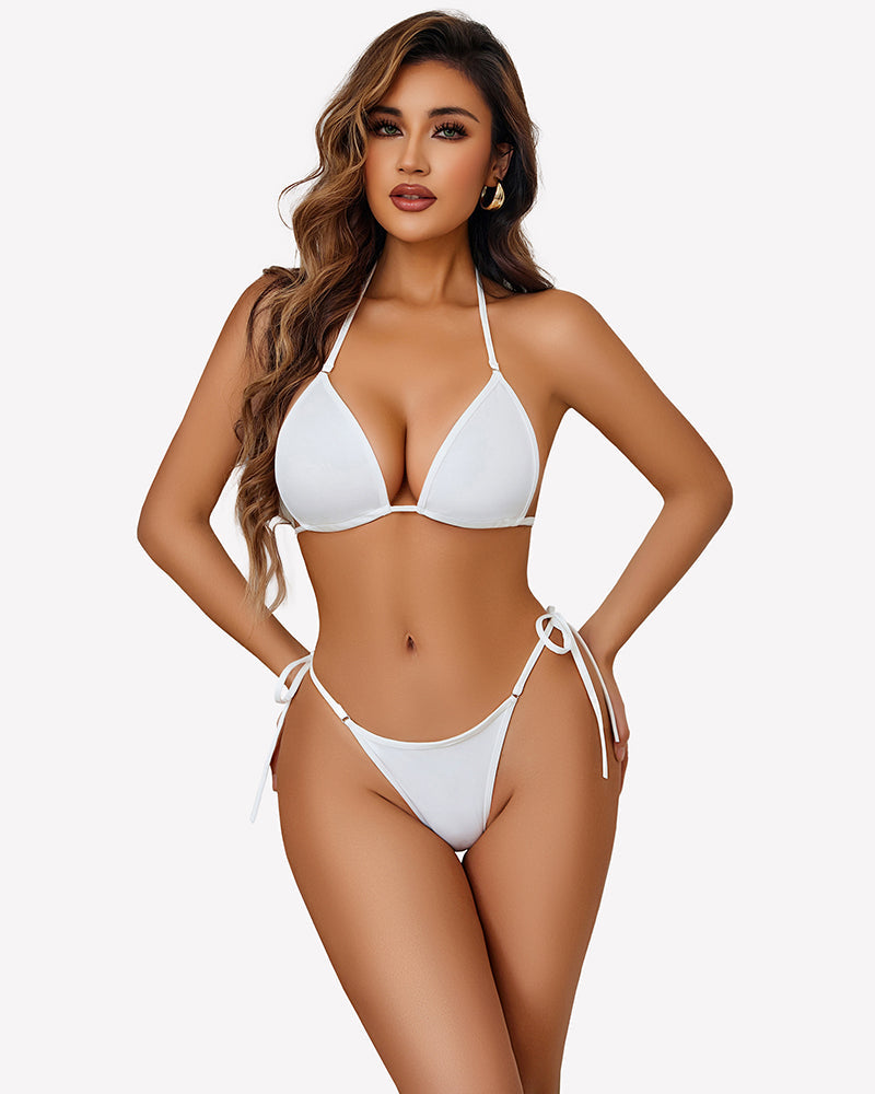 Women's Lace Lingerie Set ?¡ìC Strappy Bra and Panty Bikini Outfit