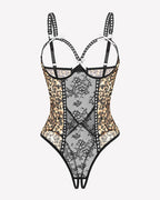 Crotchless Lingerie Lace Bodysuit Mini Teddy
