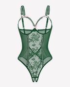 Crotchless Lingerie Lace Bodysuit Mini Teddy