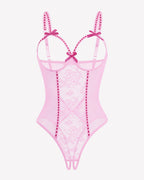 Crotchless Lingerie Lace Bodysuit Mini Teddy