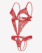 Lace Bodysuit Deep V Teddy Lingerie
