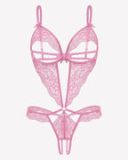 Lace Bodysuit Deep V Teddy Lingerie