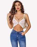 Deep V Lace Teddy Cutout One Piece Bodysuit