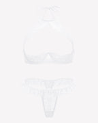 Underwire Push Up Lingerie Floral Lace Sheer Lingerie Set