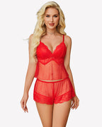 Lace Pajamas Lingerie Set Cami Shorts Sets