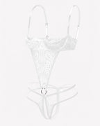 Lace Underwire Bodysuit Deep V Teddy
