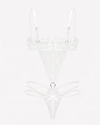 Lace Underwire Bodysuit Deep V Teddy