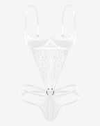 Lace Underwire Bodysuit Deep V Teddy