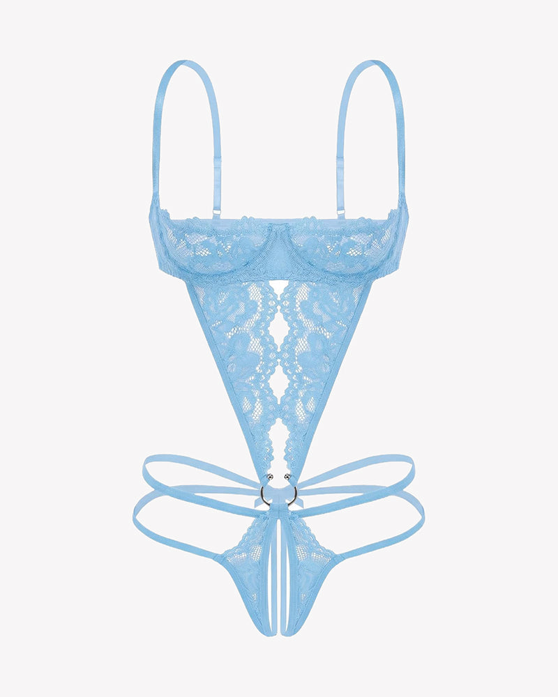 Lace Underwire Bodysuit Deep V Teddy