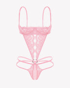 Lace Underwire Bodysuit Deep V Teddy
