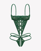 Lace Underwire Bodysuit Deep V Teddy