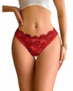 Lace Cutout Cheeky Panty Cute Bow Back Hipster Underwear