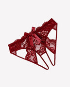 Lace Cutout Cheeky Panty Cute Bow Back Hipster Underwear