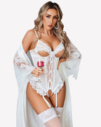 Mesh Lace Bodysuit Cut Out Teddy (No Stockings)
