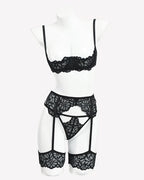 Lace Lingerie Set with Garter Belt