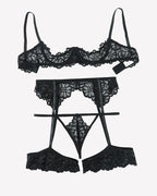 Lace Lingerie Set with Garter Belt