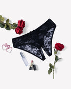 Floral Lace Panties Hollow Out Boyshort Underwear