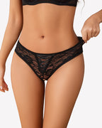 Floral Lace Panties Hollow Out Boyshort Underwear