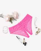 Floral Lace Panties Hollow Out Boyshort Underwear