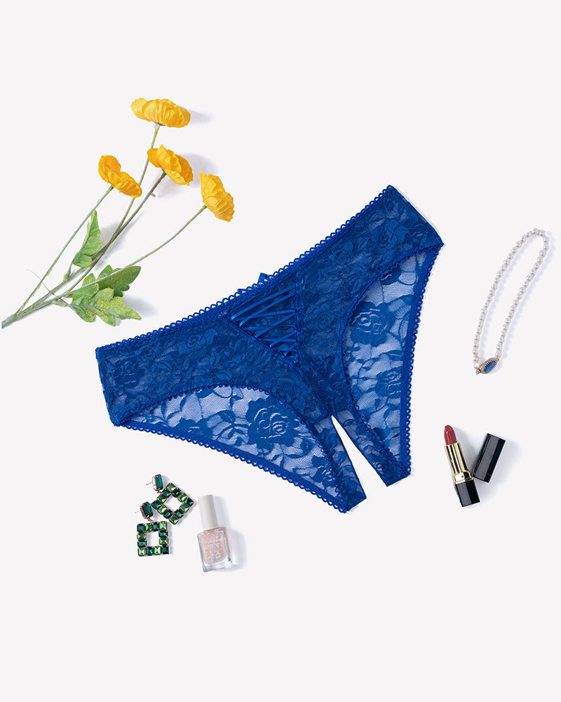 Floral Lace Panties Hollow Out Boyshort Underwear