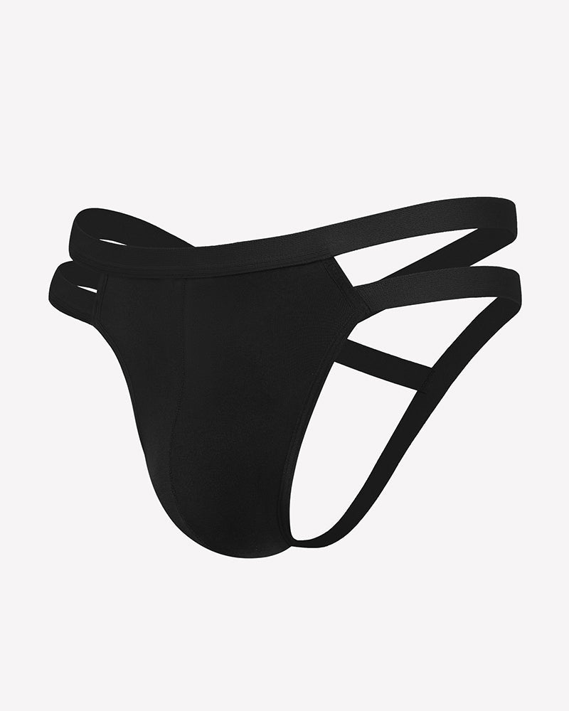 Men's Jockstrap Underwear Sexy Thong G-String with 3D Pouch