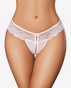 Lace T-back Floral Briefs Mesh Hollow Out G-String