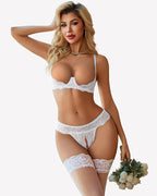 Underwire Push Up Lace Lingerie Set Bra and Panty Set