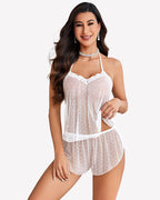 Lace Pajamas Lingerie Set Sheer Sleepwear
