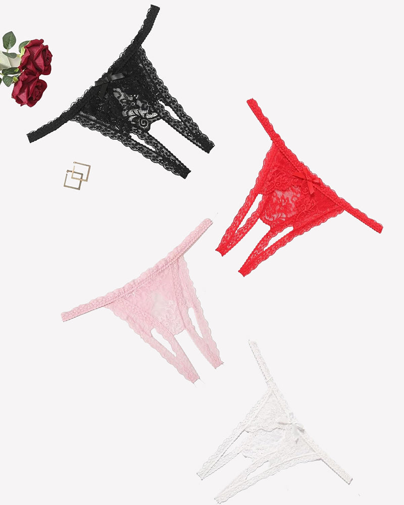 Low Rise Briefs Floral Lace Thong Panties